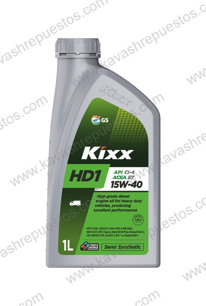 Aceite Kixx Diésel / Dual 15W40 CI-4 Cuarto Full DX7 L2015AL1E1 - Aceite Kixx KAVASH Cali
