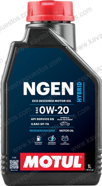Aceite Motul Full Sintético 0W20 MOTUL NGEN CUARTO FULL 111898 - Aceite Motul KAVASH Cali