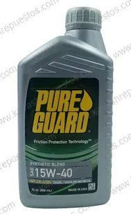 Aceite Pureguard Diésel / Dual 15W40 1/4 CI-4 P019U - Aceite Pureguard KAVASH Cali