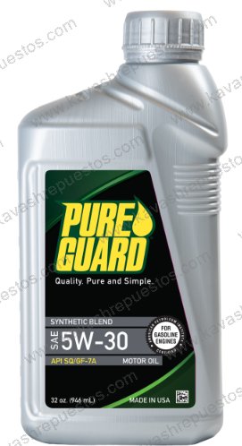 Aceite Pureguard Semisintético 5W30 SN Semi Sintético 1/4 P013SPU - Aceite Pureguard KAVASH Cali