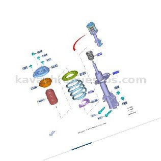 Amortiguador Delantero Izquierdo Escape 2.5 21/24 - KAVASH Repuestos Cali